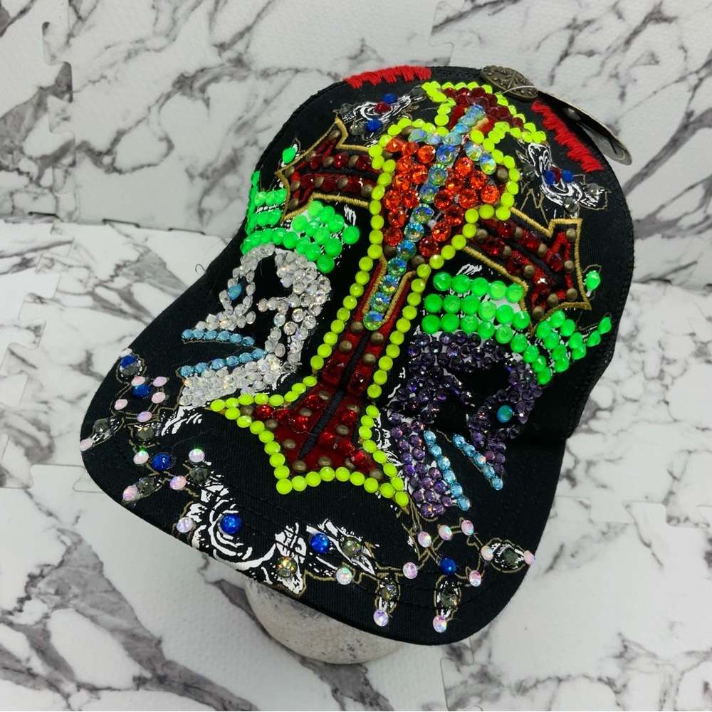 Men’s Double Skulls Trucker Hat by Rebel Spirit